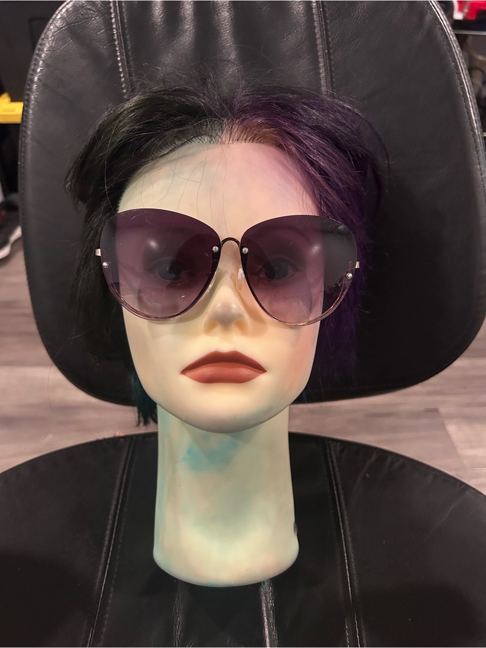 Women's Oversized Purple Gradient Sunglasses